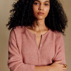Sezane Gaspard Cardigan - Rosewood color